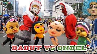 BADUT LUCU vs ONDEL ONDEL ~ Kumpulan Badut VS Ondel-ondel Adu Joget Paling Heboh