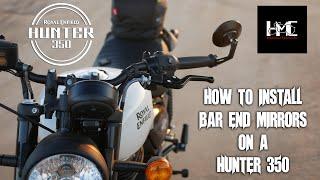 Royal Enfield Hunter 350 - Bar End Mirror install