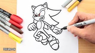 How to Draw SUPER SONIC (Flying)