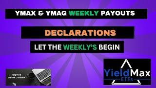 YIELDMAX YMAX, YMAG, UTLY DISTRUBUTIONS DECLARED WEEKLY BREAKOUT GROUPS AND SCHEDULE FOR YMAX YMAG