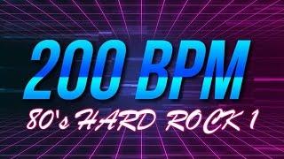 200 BPM - 80's Hard Rock #1 - 4/4 Drum Track - Metronome - Drum Beat