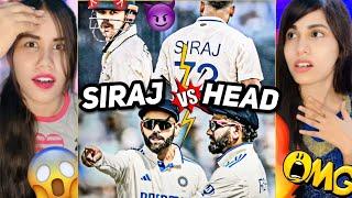 BGT 2nd Test Match  Trending Reels Reaction | Siraj Vs Travis Head | Head Century l Virat kohli