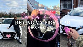 vlog: I BOUGHT MY FIRST CAR | 2021 Nissan Sentra SV 🩷+ car tour