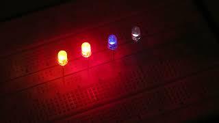 G27941 - (5 Piece) Colorful Flickering LED Assortment with Coin Battery