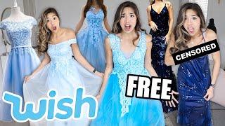 TRYING ON WISH PROM DRESSES! **FAIL & SUCESS**