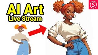 AI ART in Krita  - Live Stream - Join me & Have Fun