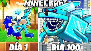 ¡Sobreviví 100 DÍAS como SHIN SONIC DIAMANTE en Minecraft HARDCORE!