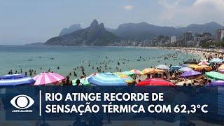 Onda de calor:  Rio atinge recorde de sensação térmica com 62,3º graus