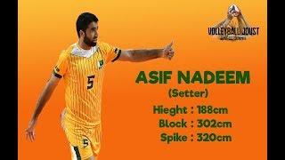 Asif Nadeem Loona(Setter) Pakistan National Volleyball Team - Amazing Volleyball Setter