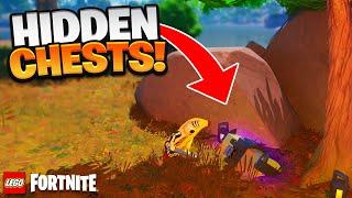 *NEW* BURIED SECRET TREASURE CHESTS LOCATIONS! - Lego Fortnite