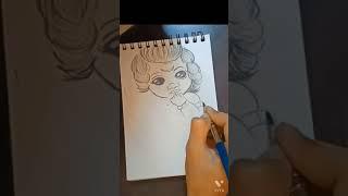 Lord Krishna Sketch             #art #viral #youtube #shorts #bhfyp #bhfyp #