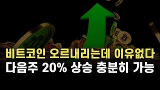 비트코인 상승과 하락에 이유를 찾지마~ 다음주 20%상승 가능하다