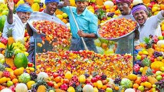 FRUIT MIXER | Colorful Healthy Fruits Mixed Recipe | Summer Health Fruit Recipe Making in Village