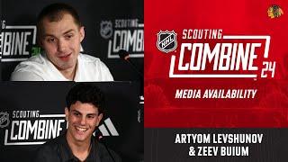 Artyom Levshunov and Zeev Buium NHL Combine Interviews | Chicago Blackhawks