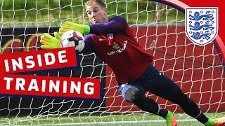 Goalkeeper reaction training with Hart, Forster & Heaton | Inside Training