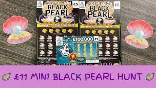  CAN WE FIND A BLACK PEARL ON THIS £11 MINI HUNT NATIONAL LOTTERY SCRATCH CARDS