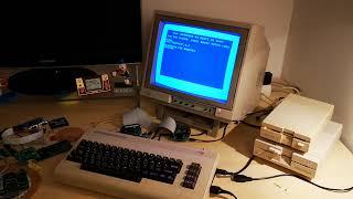 Commodore 64 with NeoRAM booting GeoDesk64/GEOS Megapatch64 v3.3 in about 10 seconds