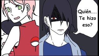 Atacan a Sakura y Sasuke se enfada - La familia Uchiha Ft. Sarada