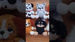 Crochet puppies pattern - Crochet dog - Crochet Сorgi - Crochet Husky - Брелок собачка крючком щенок