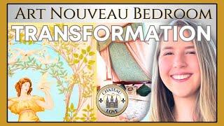 ART NOUVEAU Bedroom - 24 Hour Chateau DIY TRANSFORMATION | Before, After & Big Reveal 