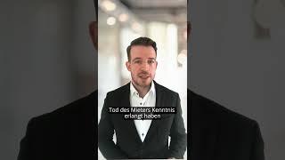 Kündigung bei Versterben des Mieters #mietrecht #erben #mieter