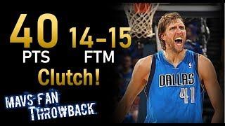 Throwback: Dirk Nowitzki Full Highlights 2011 WCF Game 4 at Thunder - 40 Points, 14-15 FTM!