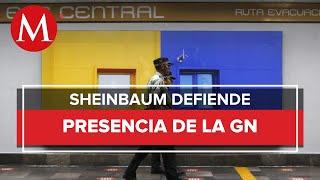 Sheinbaum rechaza militarización y recorte de presupuesto al Metro de CdMx