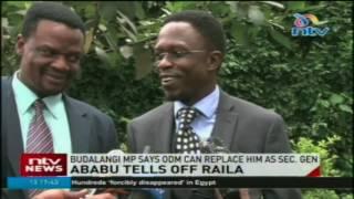 Ababu tells off Raila, tells ODM party to replace him