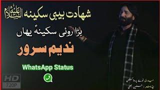 Nadeem Sarwar WhatsApp Status | Shahadat Bibi Sakina (a.s) Status | Noha WhatsApp Status | Nohay