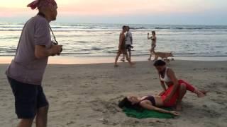 Thai massage on the beach - Goa India