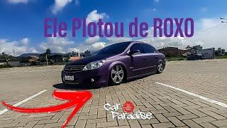 Vectra Rebaixado Plotado de ROXO ALLTAKADESIVOS