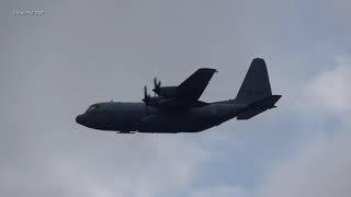 RNLAF C-130 Hercules G-988 Tactical approaches Eindhoven Airbase & Airport 5 Feb 2021