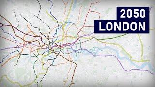 The Future of the London Transport 2022-2050 (geographic map)