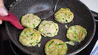 POLPETTE DI ZUCCHINE E TONNO senza forno senza fruittura PRONTE IN 10 MINUTI