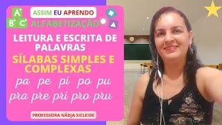  QUAL É A DIFERENÇA DAS #SÍLABAS #SIMPLES E #COMPLEXAS [Prof.ª Nádja Sicleide] Assim Eu Aprendo 