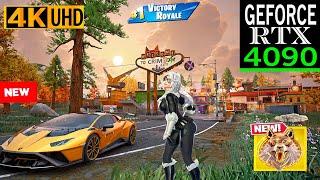 Fortnite Black Cat Skin Gameplay | RTX 4090 4K Max Graphics + Ray Tracing ON #fortnite