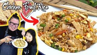 How Chinese Chefs cook CHICKEN FRIED RICE  Mum and Son Professional Chefs Cook