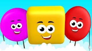 Five Little Shapes Jumping On the Bed, Learning Video for Kids by The Five Little Show