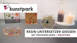 Resin Untersetzer mit Epoxidharz & Trockenblumen gießen - Anleitung 