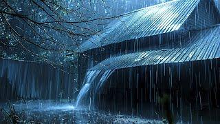  Relaxing Rain Sounds on Tin Roof for Deep Sleep, Heavy Rain and Thunder, Rain Sounds for Sleeping