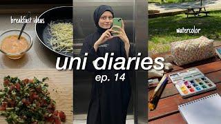  UNI VLOG: a day at school, breakfast ideas, short Beşiktaş route, watercolor date, routine days ️