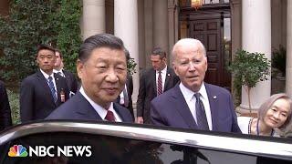 WATCH: The moment Biden and Xi discuss presidential sedans
