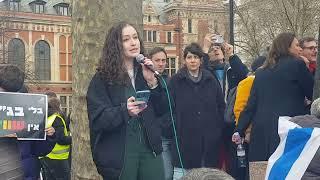 Rabbi Deborah Blausten at Saving Israeli Democracy Rally