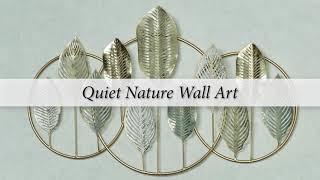 Quiet Nature Openwork Leaf Metal Wall Art