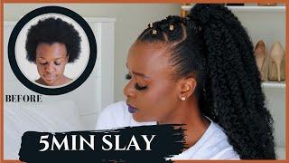 NO CORNROW Easy Protective Style for Short 4C Natural Hair | Laurina Machite