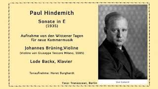 Paul Hindemith - Sonate in E