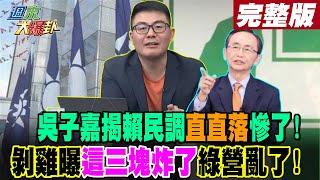 吳子嘉揭賴民調"直直落"慘了!剝雞曝"這三塊炸了"綠營亂了!【#週末大爆卦】精華版1 20240928 @大新聞大爆卦HotNewsTalk