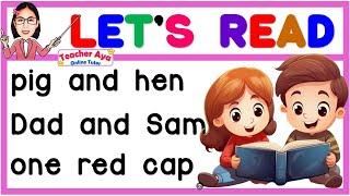 PRACTICE READING CVC | READING LESSON FOR KIDS | KINDERGARTEN | LEARN TO READ | TEACHER AYA | CVC