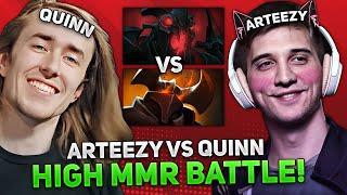 HIGH MMR BATTLE! ARTEEZY vs QUINN in THIS GAME! WHO WILL WIN?!