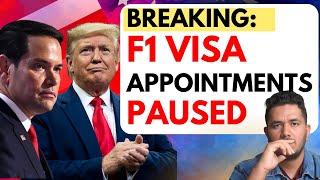 USA F1 VISA Appointments Are Paused By Trump Administration | What You Need to Know | MS in USA